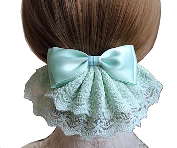 Buy Korean Style Elegent Lace Bow Bowknot Pearl Mesh Elastic Snood