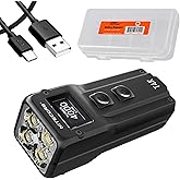 Nitecore T4K Keychain EDC Flashlight, 4000 Lumen LED Super Bright and USB-C Rechargeable with LumenTac Organizer