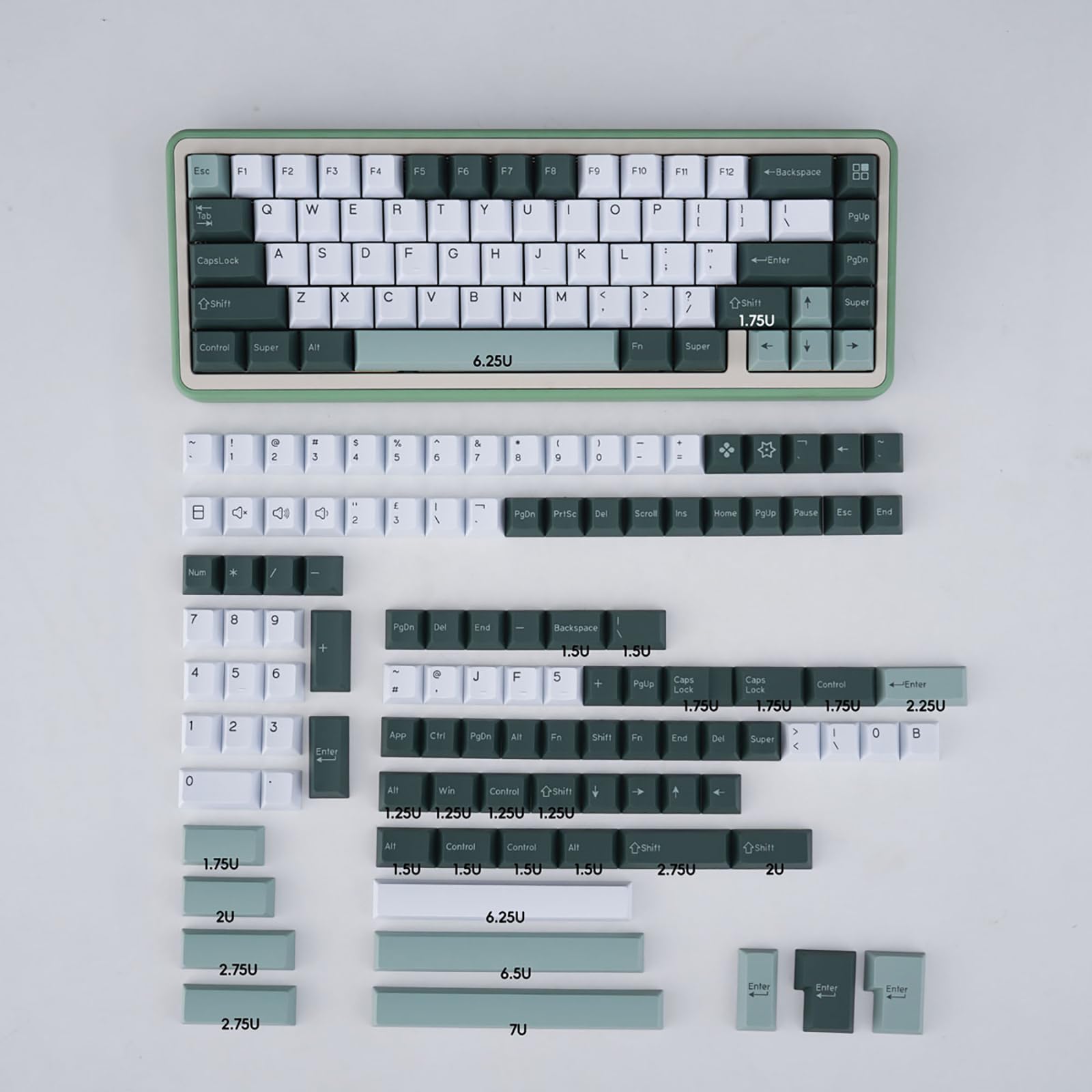 Mua 175 Keys Botanical Keycaps Cherry Profile Doubleshot PBT Keycaps ...