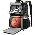 LOINTET Basketball Bag Backpack with Ball Holder Shoes Compartment, Large Basketball Accessories Sports Bag