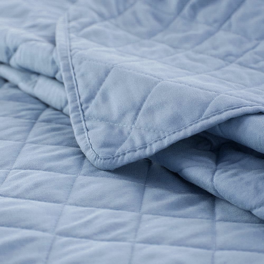 Quilt Set Solid Grayish Blue King Size(106\