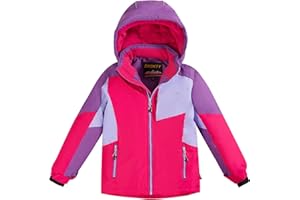 SMONTY Girls Ski Jacket for Kids Windproof Waterproof Winter Jacket Warm Snowboard Winter Snow Coats