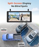 AUTO-VOX 7.2 inch Solar Wireless Reversing Camera with DVR Loop 1080P view 7
