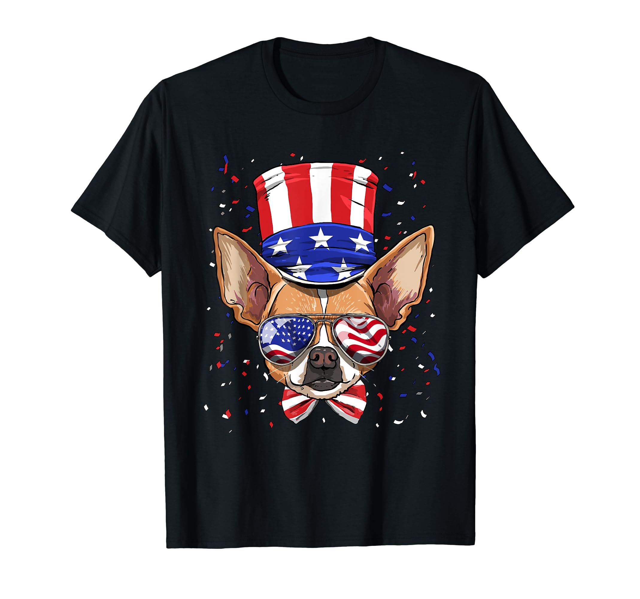 Chihuahua 4th of July American Dog USA Flag T-Shirt