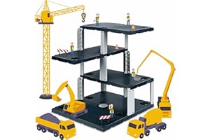 iPlay, iLearn Construction Building Scene Toy, Kids Learning Educational STEM Engineering Building Floor Set, Creative Birthday DIY Play Stocking Gift 3 4 5 6 7 Year Boy Girl (Only Includes Structure)