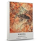 Winona Map Poster, Minnesota Map Art Poster, Map