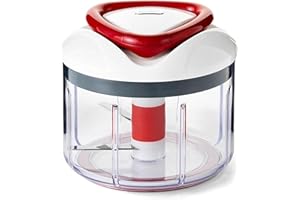 ZYLISS Easy Pull Manual Food Processor and Food Chopper, Red