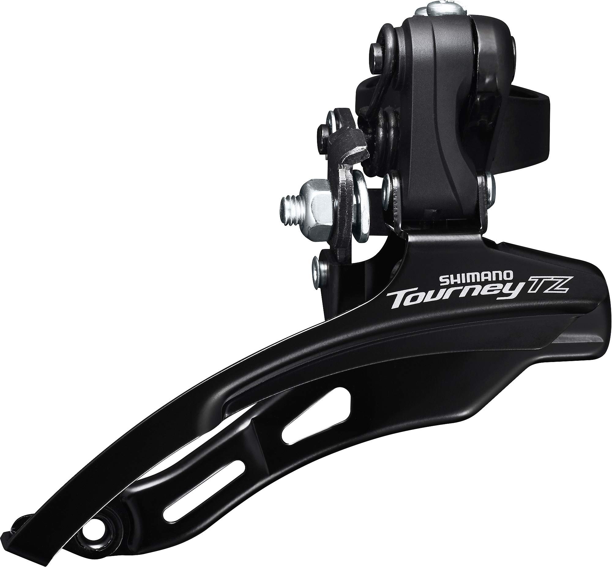 Shimano FD-TZ510 6-speed MTB front derailleur, down swing, top pull, 31.8mm, 66-69, 48T