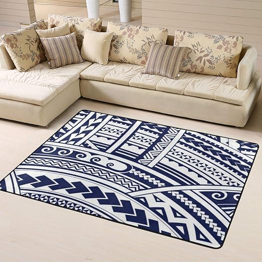 shenguang Alfombras de área Antideslizantes con diseño Tribal maorí