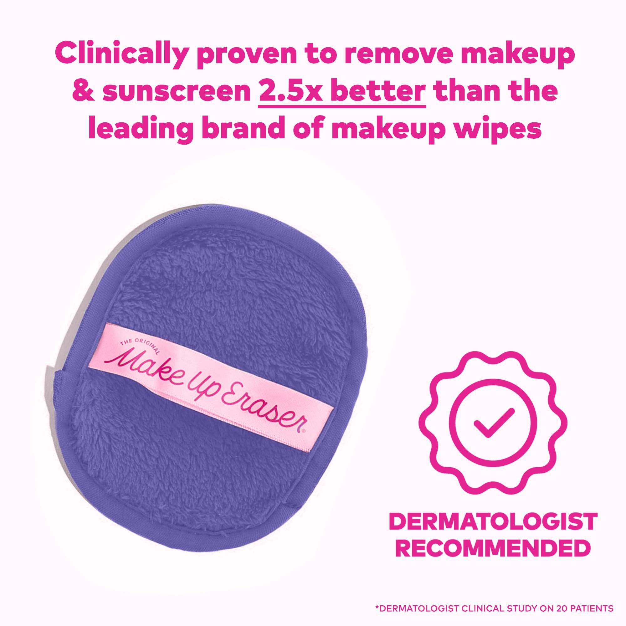 The Original MakeUp Eraser, 7-Day Set, Erase All Makeup with Just Water, Including Waterproof Mascara, Eyeliner, Foundation, Lipstick, Sunscreen, and More! 7ct