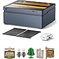 WECREAT Vision 40W Enclosed Laser Cutter and Engraver Machine with HD Smart Camera, Air Assist, Laser Bed, 600mm/s Batch Process Speed, Diode Desktop Laser Cutter for Wood, Acrylic, Metal, Leather
