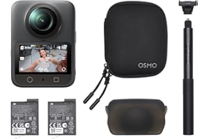 Osmo 360 Skiing Essential Combo, 360 Camera with 1-Inch 360° Imaging, Native 8K 360° Video, 4K/120fps & 170° Boost Video, 1.2