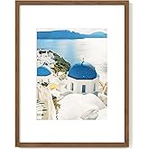 Axeman 16x20 Picture Frame with Mat for 11x14, Solid Oak Wood Poster Frame with Tempered Glass for Home Decor, Wooden 16x20inch Photo Frame for Art Photo and Prints, Wall Hook Included, Walnut