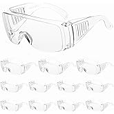 WFEANG Clear Safety Glasses bulk, Lightweight Protective Eyewear For Men Women, Over Goggles Impact Scratch Resistant