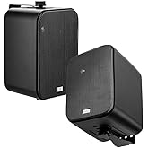 OSD Audio 4" Outdoor Patio Speaker Pair 80W, IP54 Weather Resistant, Aluminum Grilles Black AP450
