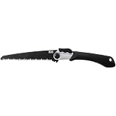 SOG Folding Camping Saw 8.25" Black Powder Coated Blade Soft Grip TRP Handle Black