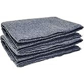 Vakly 2 Pack Emergency Throw Blanket [80’’x40’’] Disposable Fleece Military Cover – for Traveling, Camping, Car, Outdoor Survival, Homeless Shelters & Everyday Use (2, Gray, 40" x 80")