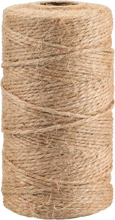 jijAcraft 100M Jute Twine String Natural 2 Ply Craft Garden Tie Rope