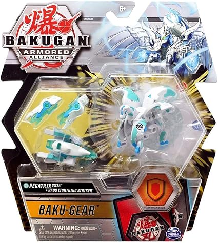 Amazon Com Bakugan Ultra Haos Pegatrix With Transforming Baku Gear Armored Alliance 3 Inch Tall Collectible Action Figure Toys Games