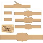 Brown Blank Kraft Soap Labels 120pcs Handmade Soap Wrap Tags Paper Soaps Sleeves Covers Tape for Homemade Soap Packaging Supplies (Without Decoration)