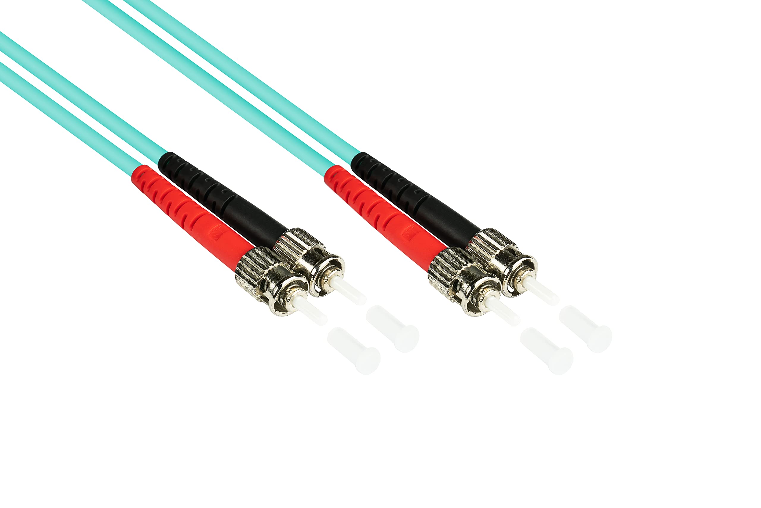 Alcasa LW 2m-802ST ST to ST Fiber Optic Cable, Color Green