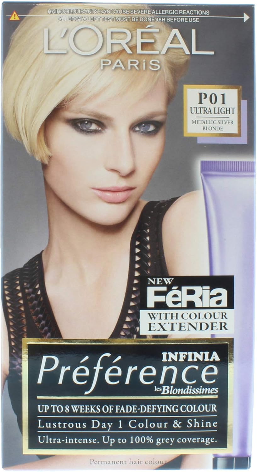 L Oreal Preference Permanent Hair Colour Metallic Silver Blonde