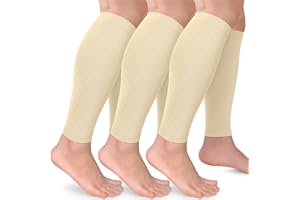 CTHH 3 Pairs Calf Compression Sleeves for Women Men, Leg Compression Sleeve Calf Brace for Support Running Shin Splints