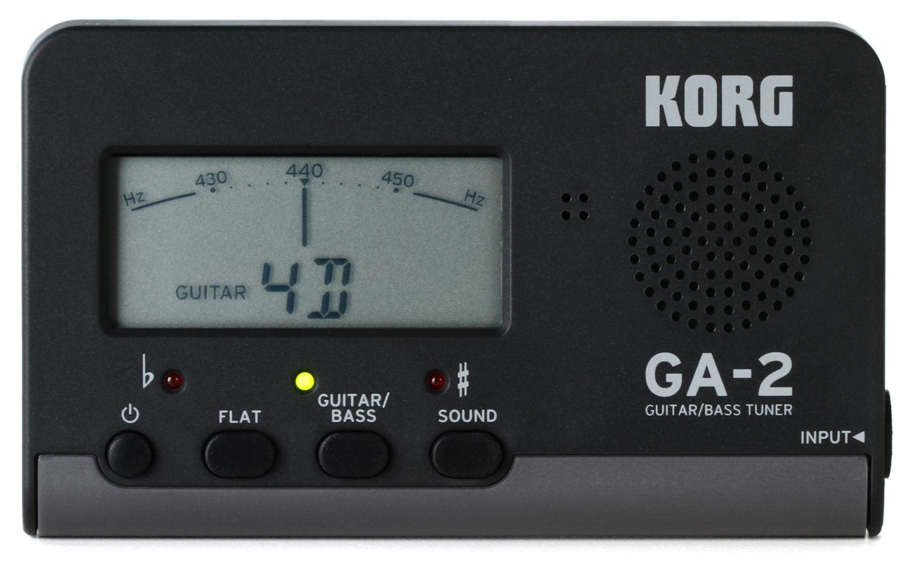 KORG ギター/ベース用チューナー GA-2 個人練習に最適 多弦ギター 多弦ベース フラットチューニング ロングスケールにも対応 200時間連続稼働 軽量 コンパクト商品画像