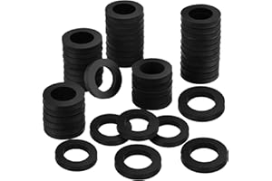 Outus 50 Pieces Beer Gaskets Beer Line Washer Keg Tap Line Washer Black Rubber Coupling Gasket for Sealing 1/8 Inch Thickness