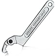 LEONTOOL Adjustable C Spanner Hook Wrench Tool Adjustable Pin Spanner Wrench Tool for Mechanical Equipments Vehicles Tighten Lock Nuts & Bearings, Round Head, 3/4-2"(19-51mm), Chrome-Vanadium Steel