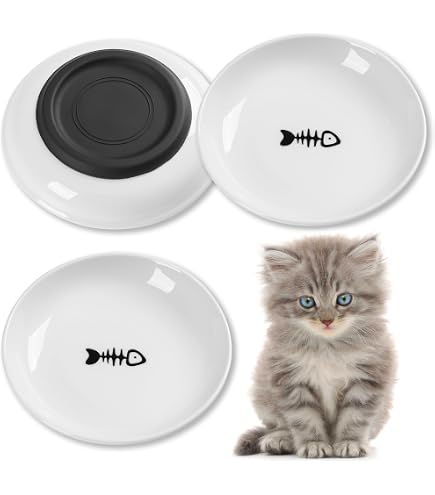 Lot De 6 Gamelles Pour Chat En Acier Inoxydable 304 - Plate, Pliable, Lavable Au Lave-vaisselle - 14 Cm De Diamètre - Pour Chat, Petit Chien, Lapin