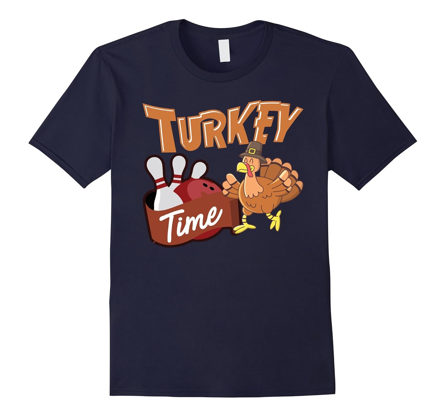 Funny Thanksgiving Day 2017 Shirt Turkey Bowling Time Shirts-Rose