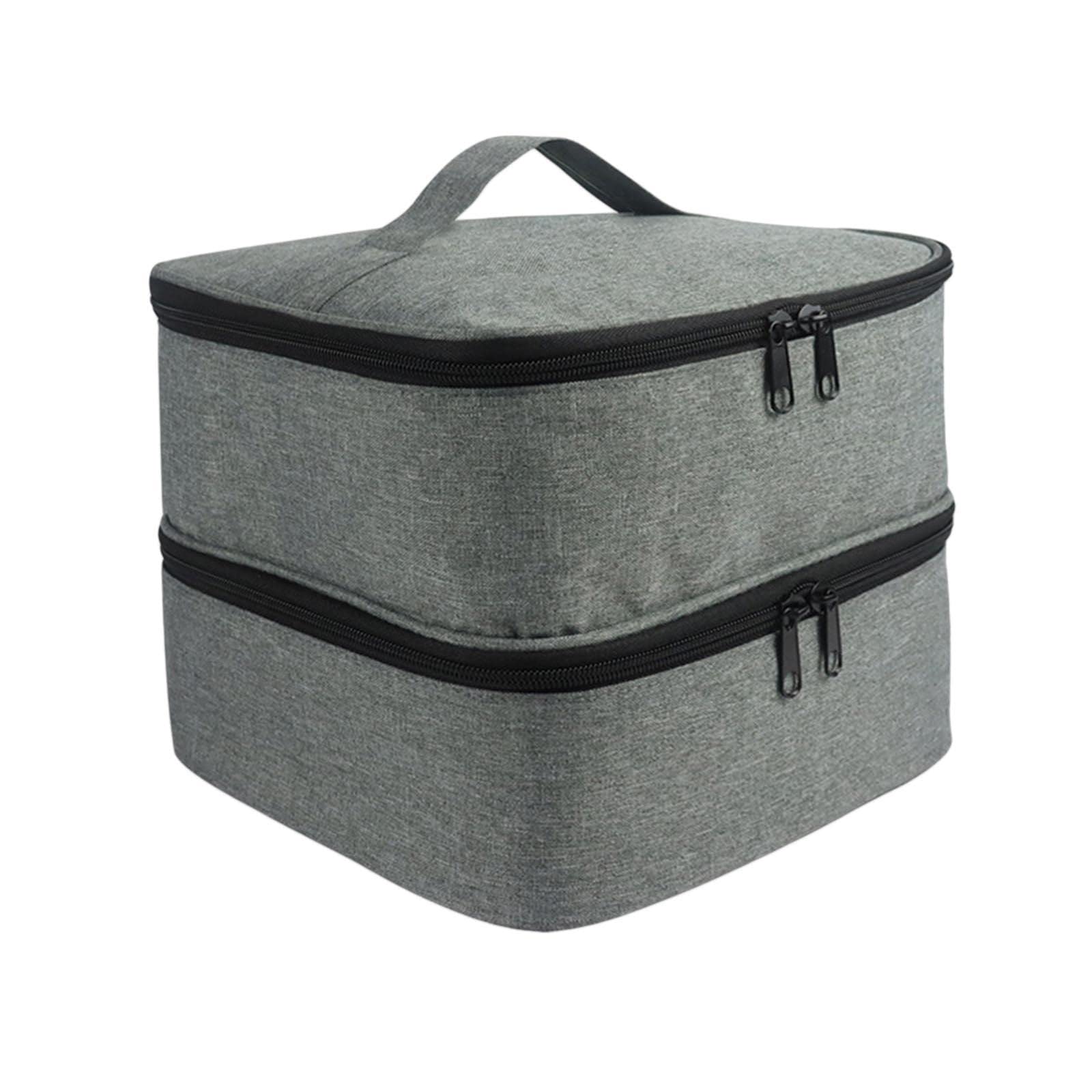 Colcolo Nail Polish Storage Bag, Nylon Organizer for Essential Oil Manicure Sets, Gray