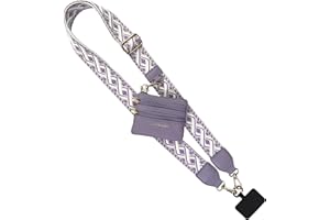 Save the Girls Original Clip and Go Phone Strap Pattern - Crossbody Phone Strap Chain with Zipper Wallet Pouch