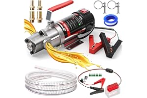 STEAUTY 24V Gear Pump, 3.2GPM Electric Oil Change Extractor Pump, Oil Change Pump with Battery Adapter for Milwaukee M18 18V 