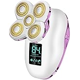 Electric Razors for Women Legs 5D:Magnetic Shaver Heads Waterproof Rechargeable Shaver Multi-Use for Hair Removal on Legs Bikini Body-Purple