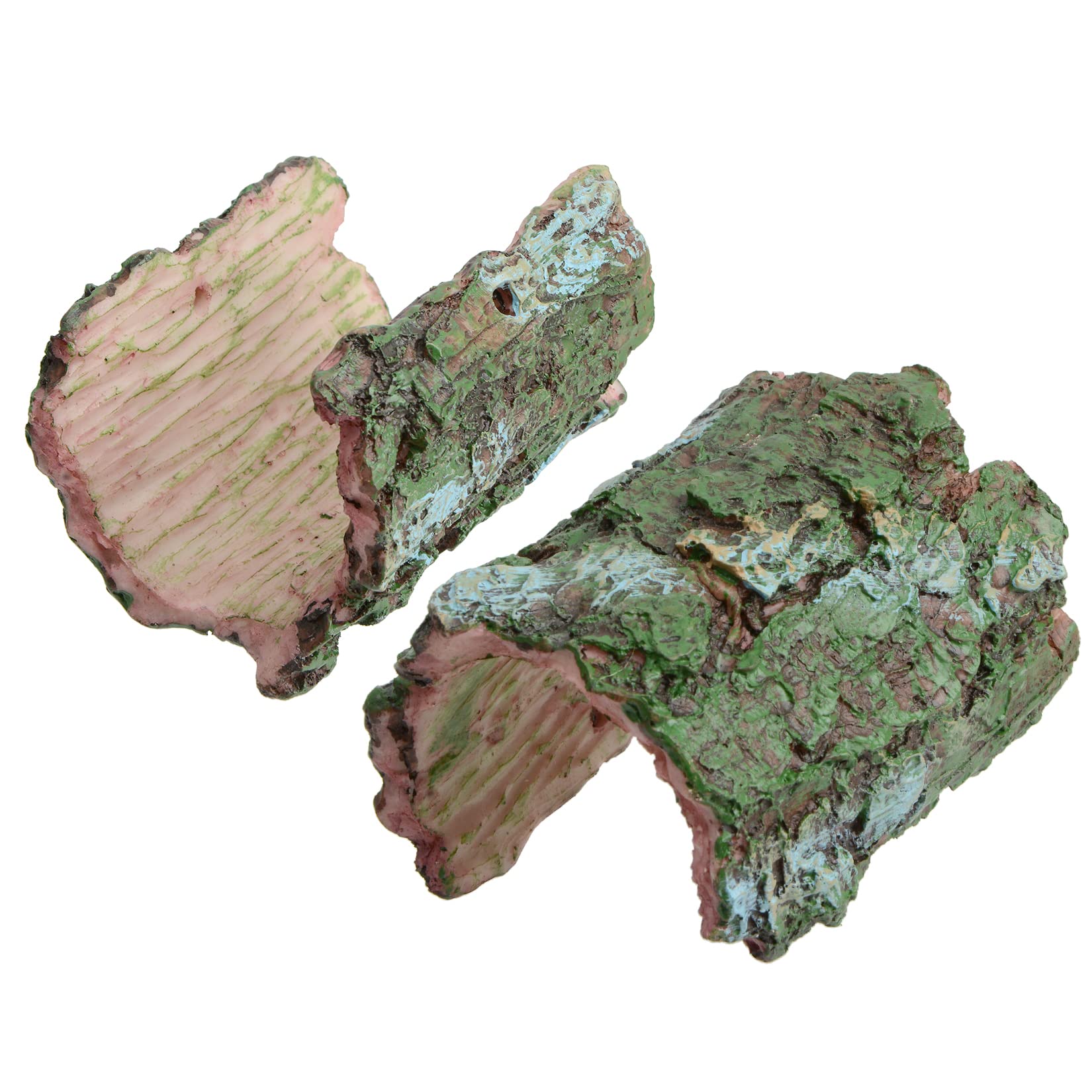 Uotyle Aquarium Ornament 2PCS Driftwood Decoration For Fish Tank Aquarium Resin Cave Accessories for Fish Hide and Play