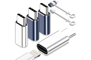 LLYZZ 4 Pack for Lightning to USB C Adapter,27W PD Fast Charging Design for iPhone 15 Series,for iPad Pro,Galaxy,Type C Devices,Support Data Transfer,Not OTG/Audio,with Anti-Lost Loop, Blue+Silver