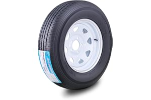 Free Country Trailer Tire Wheel Assembly ST185/80R13 6-Ply C 94N 5 Lug on 4.5" PCD White Spoke Wheel