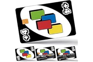 TKyum Card Stickers,Skins Playing Ace Uno Reverse for Credit Debit Key Card 4Pcs Covering Personalizing Bank Card |Removable, No Bubble, Slim, Waterproof Card Cover (Color-M)