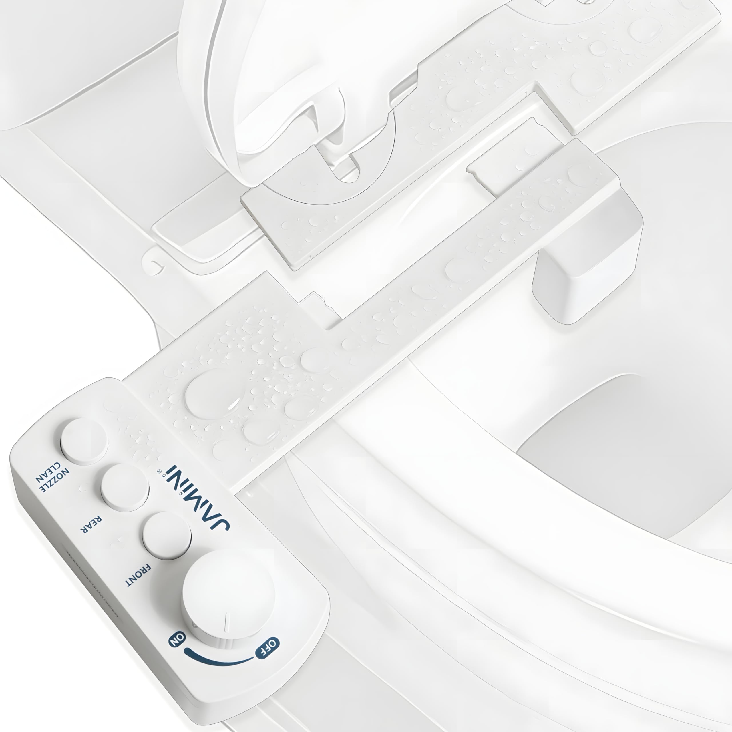 Photo 1 of Jamini Ultra-Slim Detachable Bidet Attachment for Toilet – Non-Electric Cold Water, Self-Retraction Dual Nozzles, Step-less Pressure Dial, Dedicated Cleaning Mode, CA65 Certified