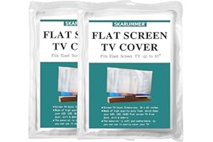SKARUMMER Foam Flat Screen TV Cover Fits Up to 65''W x 36''H, Flat Screen TV Protection During House Moving, Storing, or Home Renovation (2 PACK)
