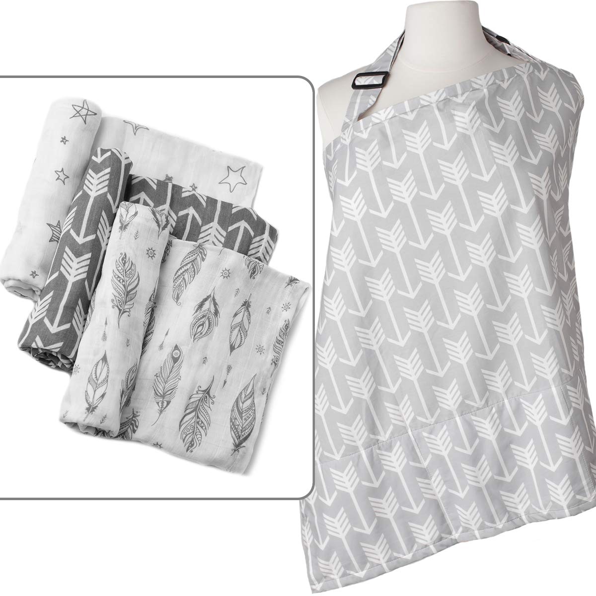 swaddle blanket as nursing cover