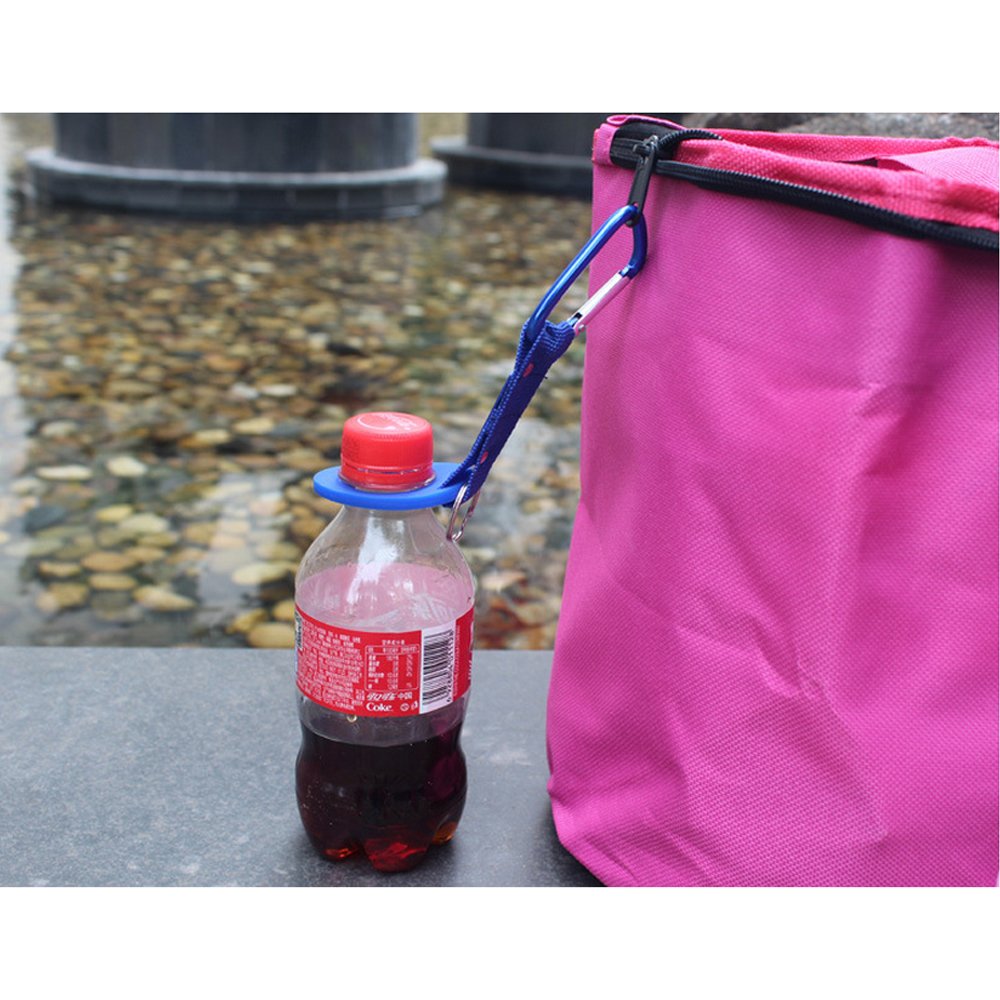 5 Pack Silicone Water Bottle Holder Hook W/ Key Ring Hanging Buckle