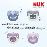 NUK First Choice Classic Night Dummies 0-6 Months 4 Count Glow in Dark Purple view 5