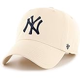 MLB New York Yankees Men's '47 Brand Clean Up Cap, Natural, One-Size