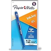 Paper Mate InkJoy Gel Pen, Fine Point, Dark Blue, Box of 12 (1951722)