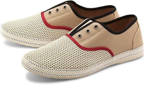 Amazon A倉庫 r 437 メンズスニーカー メッシュ シューレス スリッポン 437 紳士 シューズ 靴 ベージュ27 0cm r ビーシーアール ローファー スリッポン