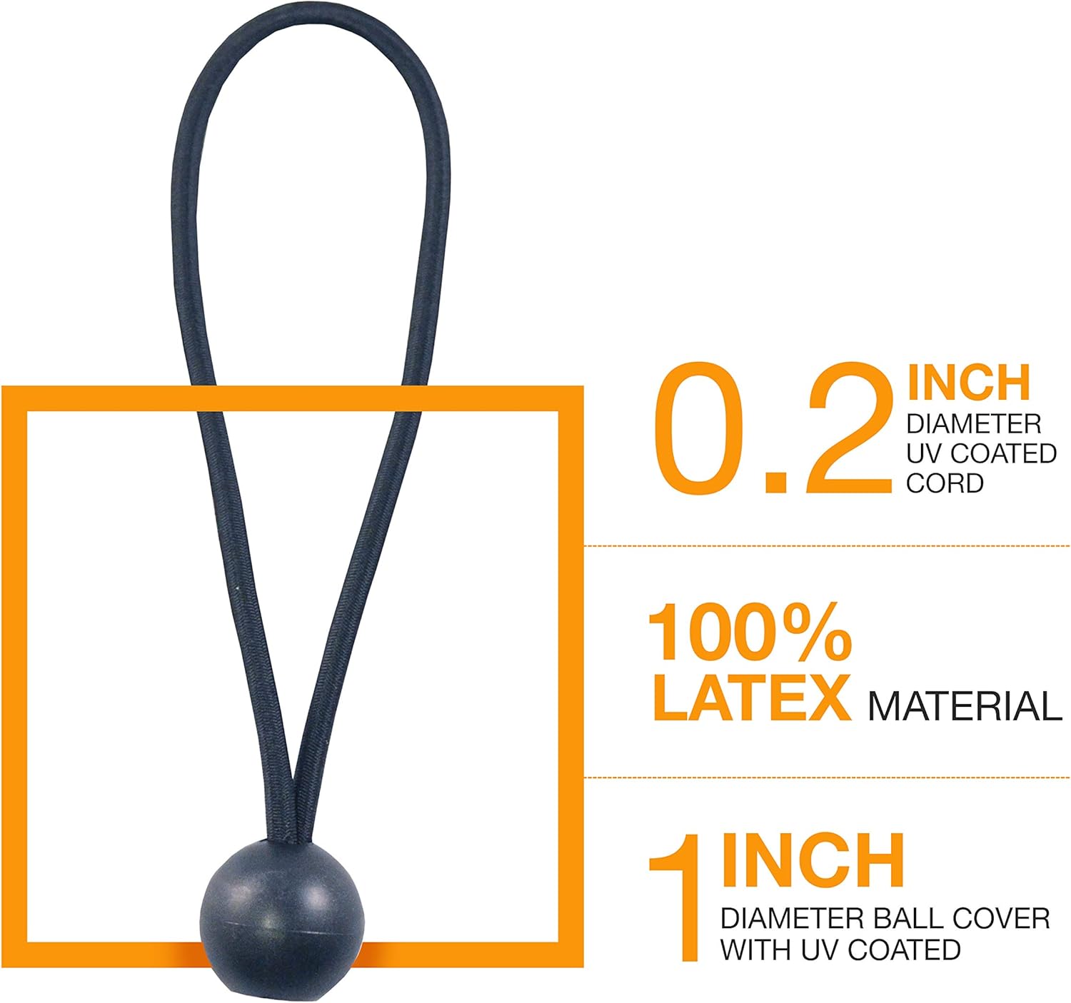 Bungee Cords Tools & Home Improvement 4 inch Ball Bungee Cord New Ball Bungee Bungee Loop with