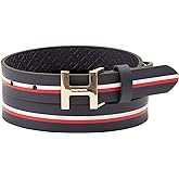 Tommy Hilfiger Women's H Monogram Plaque Buckle Slim Width Casual Belt for Jeans, Trousers and Dresses